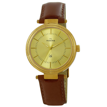 Maxima GOLD Women Gold Dial Analogue Watch - 61982LMLY
